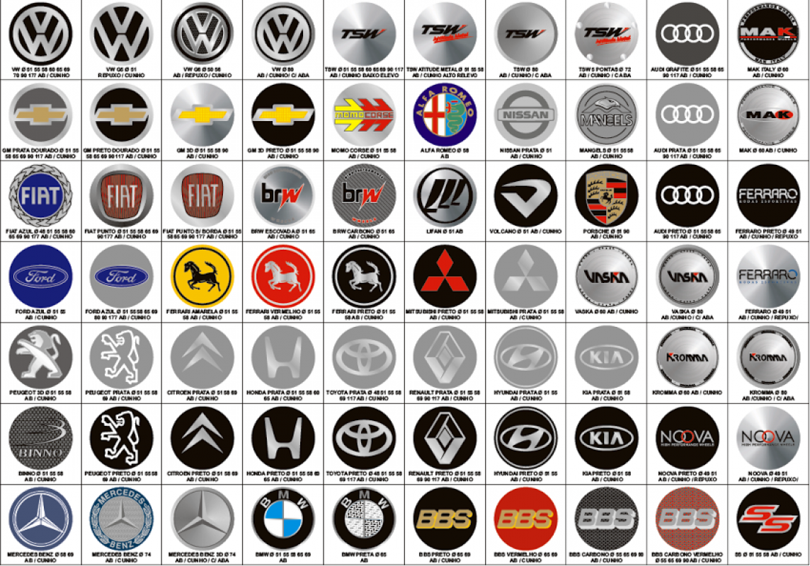 Emblemas Para Roda de Carros